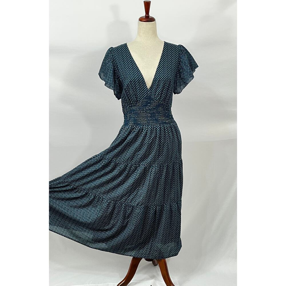 TROVATA Birds of Paradis Sz M Medium Kendall Dress Cottage Ditsy Floral